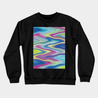 Wavy Abstract Art Crewneck Sweatshirt